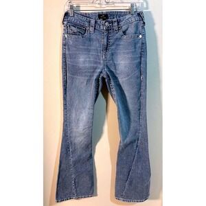 True Religion Joey Mid Rise Flare Jeans Women's Size 30 Blue Wash‎